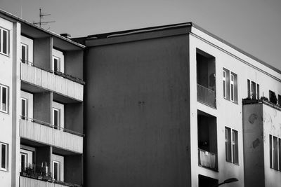 Low angle view of residential building against sky