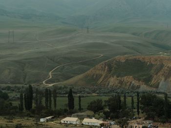 High angle view of landscape