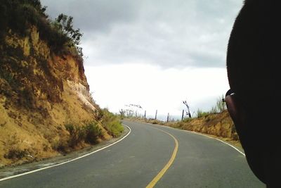 Country road along landscape