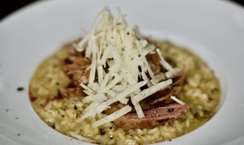 Close-up of meal served in plate