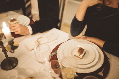 High angle view of appetizer