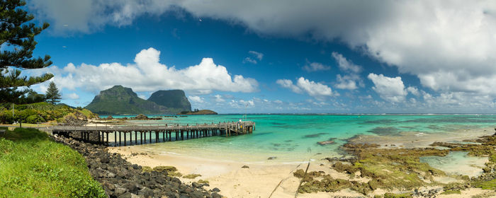 Panoramic view of sea against sky