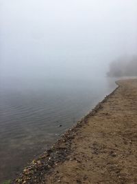 High angle view of sea against sky