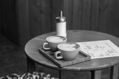 Close-up of coffee on table