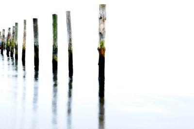 Close-up of water against clear sky