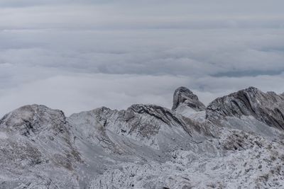 Scenic view of rocky mountains against sky