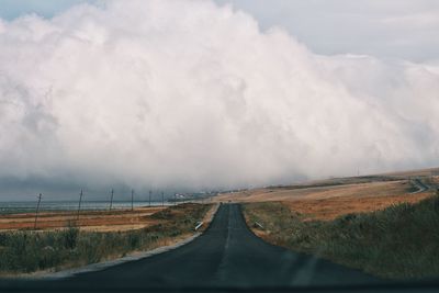 Panoramic view of road against sky