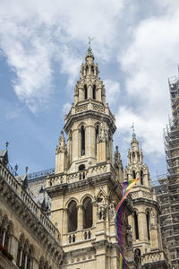 Low angle view of buildings against sky