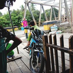 Rear view of people traveling in bus