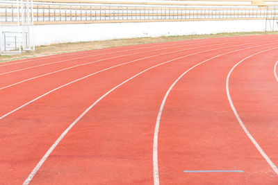 View of empty running track