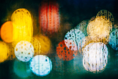 Close-up of multi colored lights