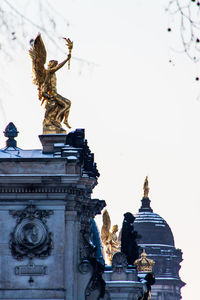 Low angle view of statue of building