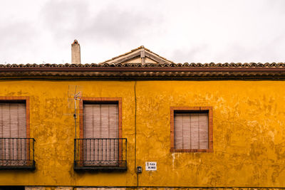 Exterior of old building against sky