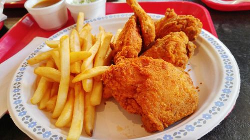 Close-up of food on plate