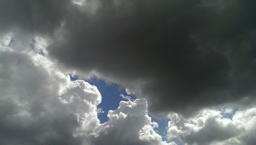 Low angle view of cloudy sky