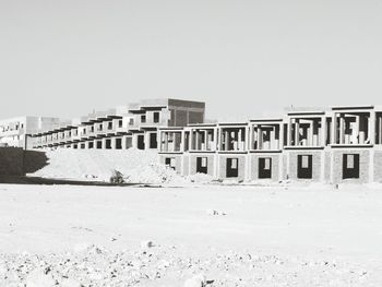 View of built structure against clear sky