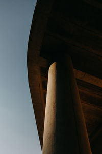 Low angle view of historical building against clear sky