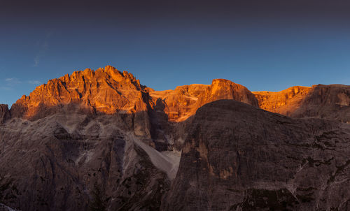 Panoramic view of mountain range