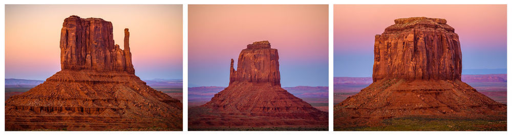 Panoramic view of rock formations against sky