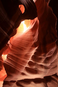 Rock formations at lower antelope canyon