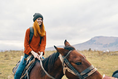 Man riding horse