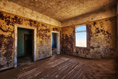 Interior of abandoned house