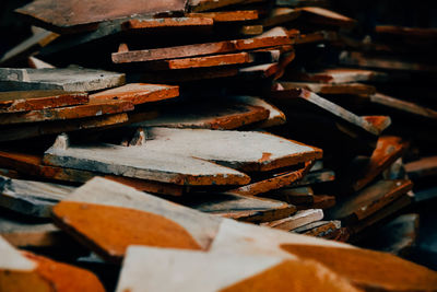 Full frame shot of firewood