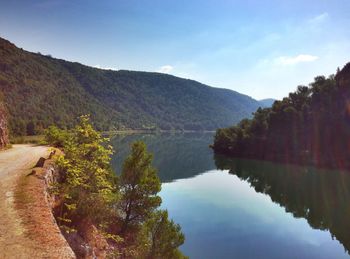 Scenic view of calm lake