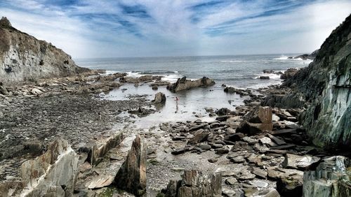 Panoramic view of sea against sky