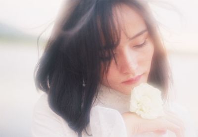 Close-up portrait of a beautiful woman