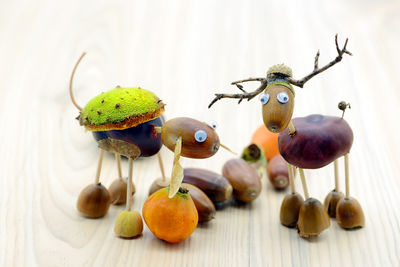 Close-up of fruits on table