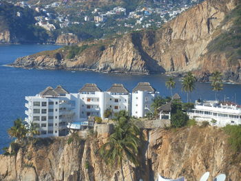 Panoramic view of sea and buildings