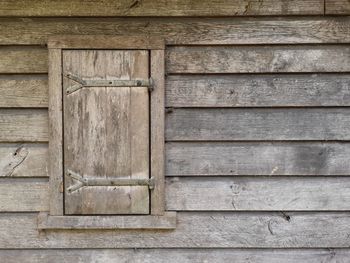 Close-up of closed door of house