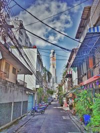 City street against sky