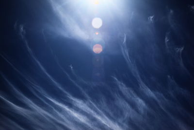 High angle view of moon in sky