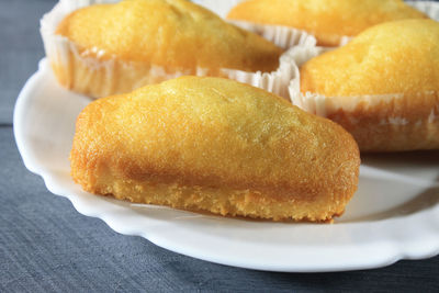 Close-up of sushi in plate on table