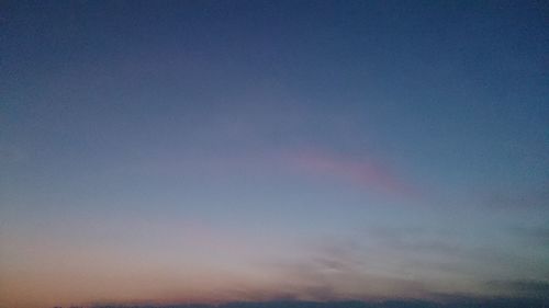 Low angle view of sky at sunset