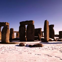 Stone structure against clear sky