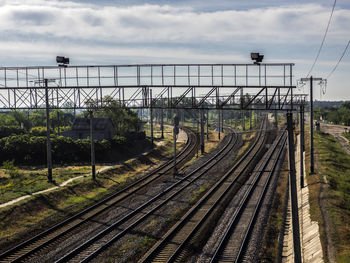 View from above of the railroad track