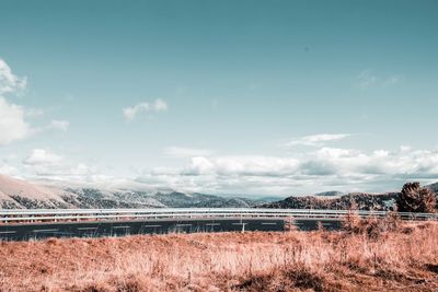 Scenic view of bridge against sky