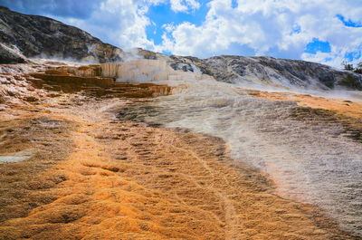 Scenic view of mountain against sky