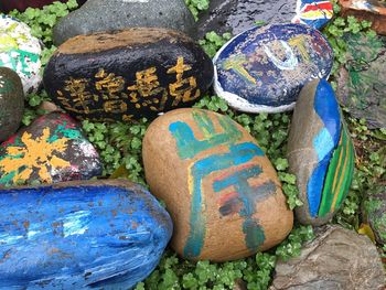 Close-up of multi colored rock