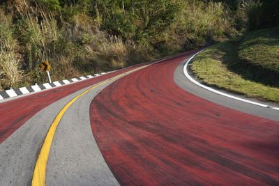 Road passing through trees