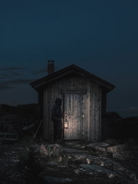 Old house on field