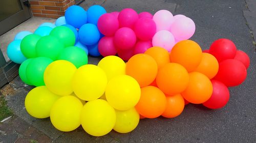 Close-up of colorful balloons