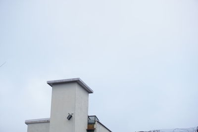 Low angle view of building against clear sky