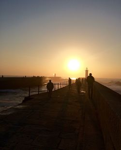 Scenic view of sunset over sea