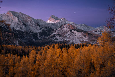 Scenic view of slovenian highest mountain