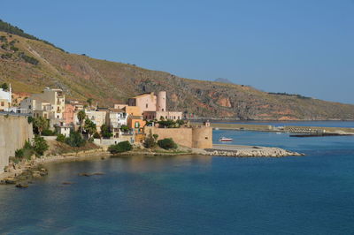 The little village of castellammare del golfo in sicily, italy.