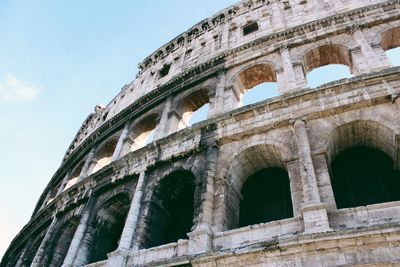 Low angle view of colisseum